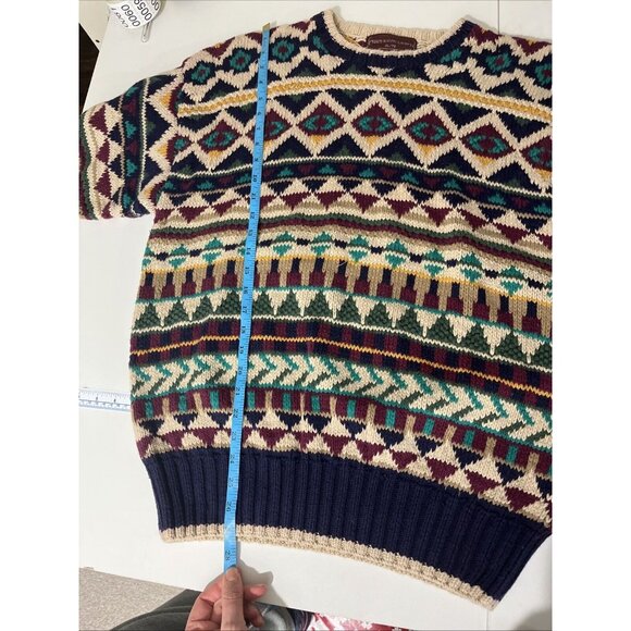 Ralph Lauren Chaps Multi-Coloured Cotton Oversized Sweater Womens Size XL - Picture 11 of 12